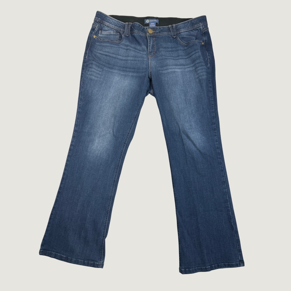 Democracy Jeans Women 20W Plus Blue Ab'solution Bootcut Stretch Denim Curvy